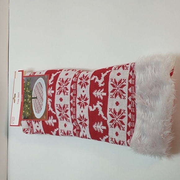 Holiday Style Other - Holiday Style Tree Skirt Red and White Color
